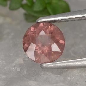 Granada malaia rosa natural 0,83ct, corte redondo, VS