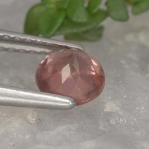 Granada malaia rosa natural 0,83ct, corte redondo, VS