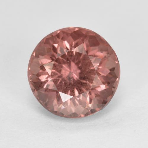 Malaya Garnet rosa rosa Natural 1.27ct, Corte Redondo, VS