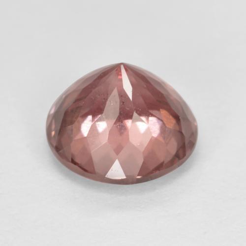 Malaya Garnet rosa rosa Natural 1.27ct, Corte Redondo, VS