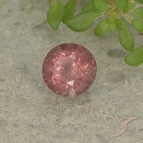 Malaya Garnet Tijolo vermelho Natural 1.07ct, Redondo, VS