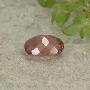 Malaya Garnet rosa médio Natural 1.00ct, Almofada cortada, VS