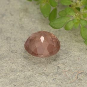 Granada malaia rosa natural 1,29ct, corte redondo, VS