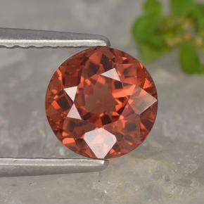 Granada malaia rosa natural 1,36ct, corte redondo, VVS-VS