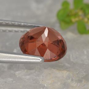 Granada malaia rosa natural 1,36ct, corte redondo, VVS-VS
