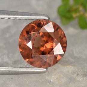 Granada malaia rosa natural 1,41ct, corte redondo, VVS-VS