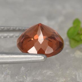 Granada malaia rosa natural 1,41ct, corte redondo, VVS-VS