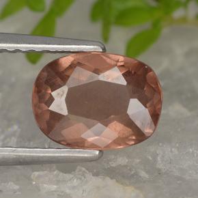 Granada malaia rosa natural 1,60ct, almofada cortada, VS