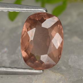 Granada malaia rosa natural 1,60ct, almofada cortada, VS