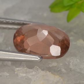 Granada malaia rosa natural 1,60ct, almofada cortada, VS