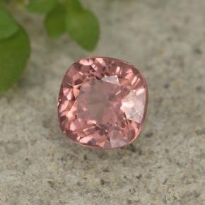 Malaya Garnet rosa rosa Natural 0.74ct, Almofada cortada, VS
