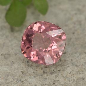 Granada malaia rosa natural 0,78ct, almofada cortada, VS
