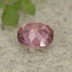 Granada malaia rosa natural 0,78ct, almofada cortada, VS