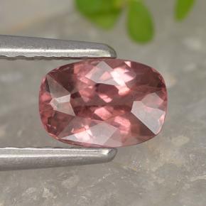 Granada malaia rosa natural 0,64ct, almofada cortada, VS
