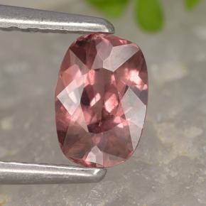Granada malaia rosa natural 0,64ct, almofada cortada, VS