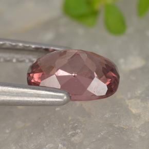 Granada malaia rosa natural 0,64ct, almofada cortada, VS