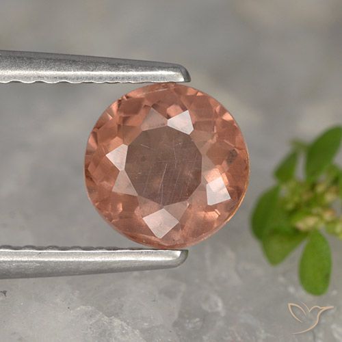Garnet Malaya Rosa de 1,1 quilates, corte redondo de 6 mm da Tanzânia, Photo A