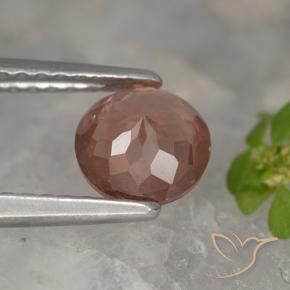 Granada malaia rosa natural 1,10ct, corte redondo, VS