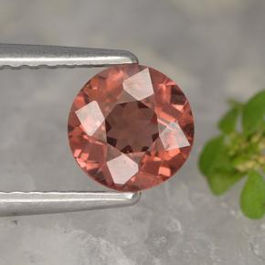 Granada malaia rosa natural 1,09ct, corte redondo, VVS-VS