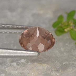 Granada malaia rosa natural 1,22ct, corte redondo, VS