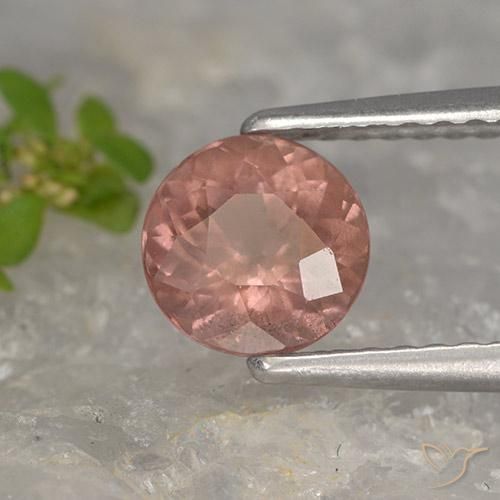 Malaya Garnet Rosa Alaranjado Natural 1.06ct, Redondo, VS
