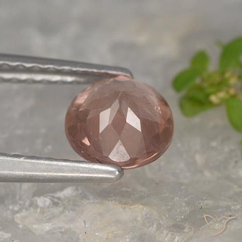 Malaya Garnet Rosa Alaranjado Natural 1.06ct, Redondo, VS