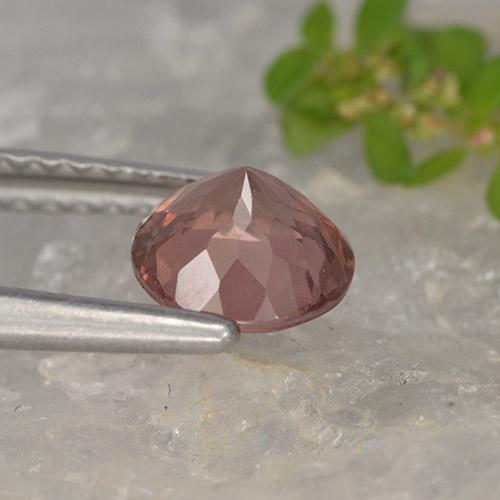 Granada malaia rosa natural 1,06ct, corte redondo, VS