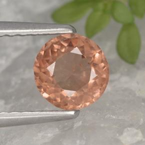 Granada malaia rosa natural 0,70ct, corte redondo, VS