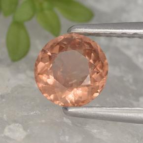 Granada malaia rosa natural 0,70ct, corte redondo, VS