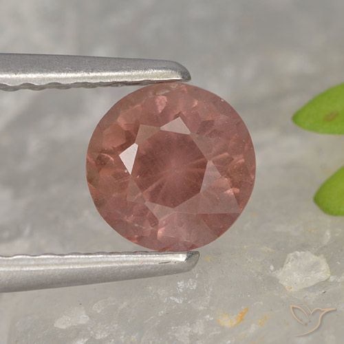 0.82ct Natural rosa médio Malaya Garnet, Redondo, VS