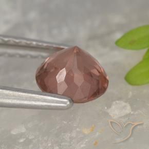 Malaya Garnet rosa médio Natural 0.82ct, Redondo, VS