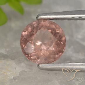 Malaya Garnet rosa médio Natural 0.84ct, Redondo, VS