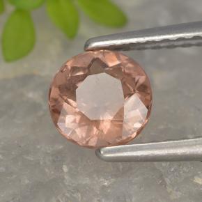 Granada malaia rosa natural 0,87ct, corte redondo, VS
