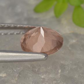 Granada malaia rosa natural 0,87ct, corte redondo, VS