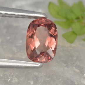 Granada malaia rosa natural 0,77ct, almofada cortada, VVS-VS