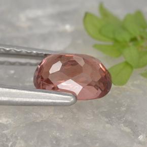 Granada malaia rosa natural 0,77ct, almofada cortada, VVS-VS
