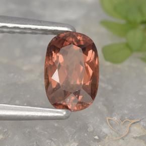 Malaya Garnet Vermelho Rosa Profundo Natural 0.79ct, Almofada, VVS-VS