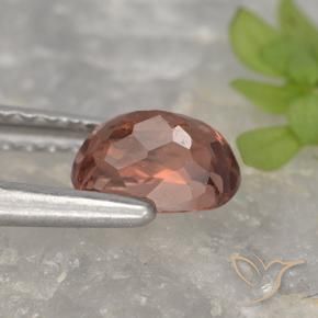 Malaya Garnet Vermelho Rosa Profundo Natural 0.79ct, Almofada, VVS-VS