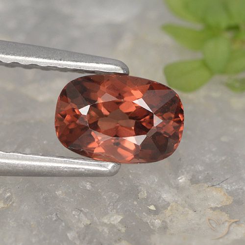 0.72ct Natural Vermelho Carmesim Profundo Malaya Garnet, Almofada, VVS-VS