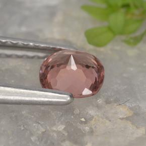 Granada malaia rosa natural 0,58ct, almofada cortada, VVS-VS