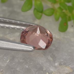 Granada malaia rosa natural 0,60ct, almofada cortada, VVS-VS