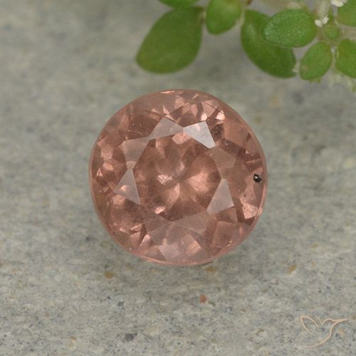 0.73ct Natural Rosa Alaranjado Malaya Garnet, Redondo, VS