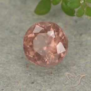 Malaya Garnet Rosa Alaranjado Natural 0.73ct, Redondo, VS