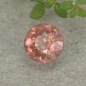 Granada malaia rosa natural 0,58ct, corte redondo, VS
