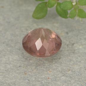 Granada malaia rosa natural 0,58ct, corte redondo, VS