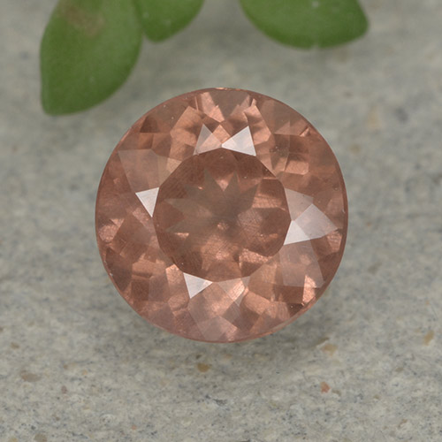 Granada malaia rosa natural 0,94ct, corte redondo, VS