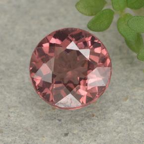 Granada malaia rosa natural 0,99ct, corte redondo, VS