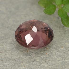 Granada malaia rosa natural 0,99ct, corte redondo, VS