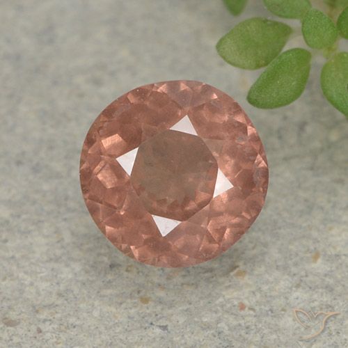 0.77ct Natural rosa médio Malaya Garnet, Redondo, VS