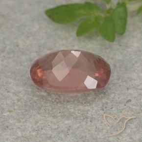 Malaya Garnet rosa avermelhado Natural 0.98ct, Almofada, VS